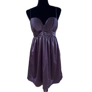 BCBGeneration Black Satin Mini Cocktail Dress Size 6. NEW